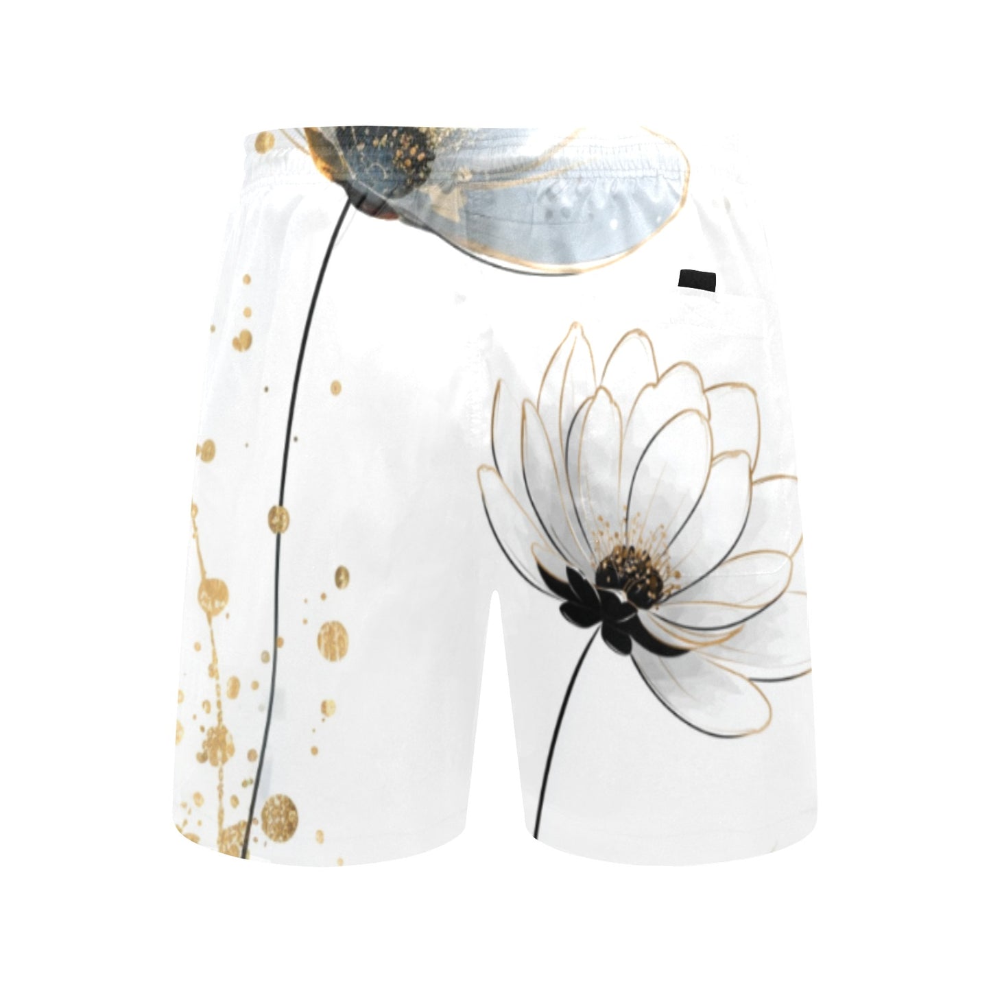 "MOONCAKE" Mid-Length Beach Shorts