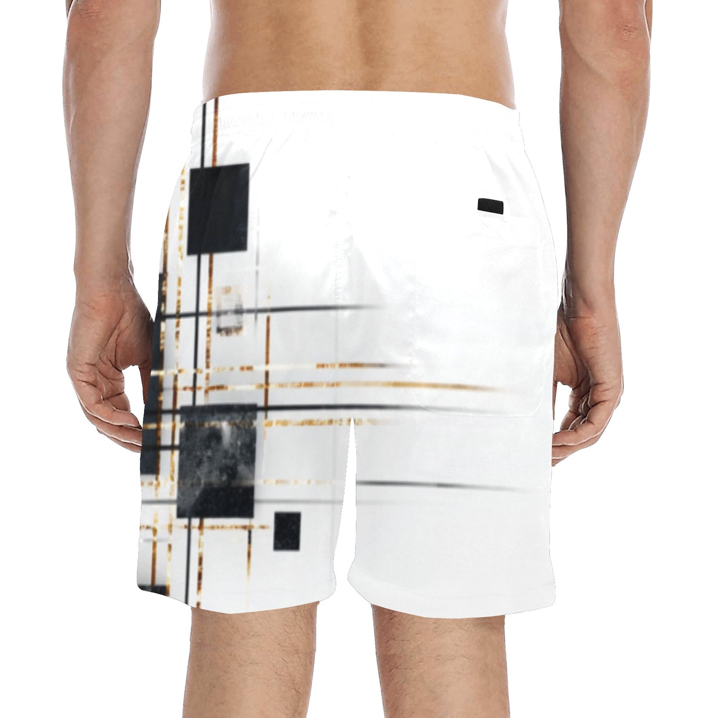 "MOONCAKE" Mid-Length Beach Shorts