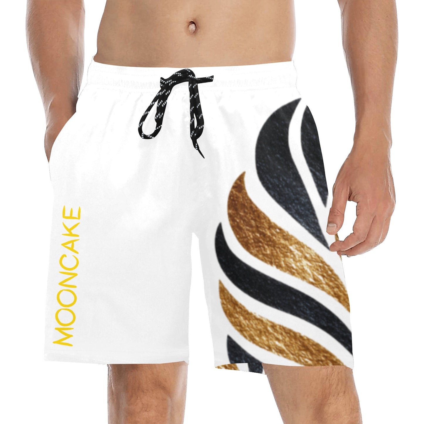"MOONCAKE" Mid-Length Beach Shorts
