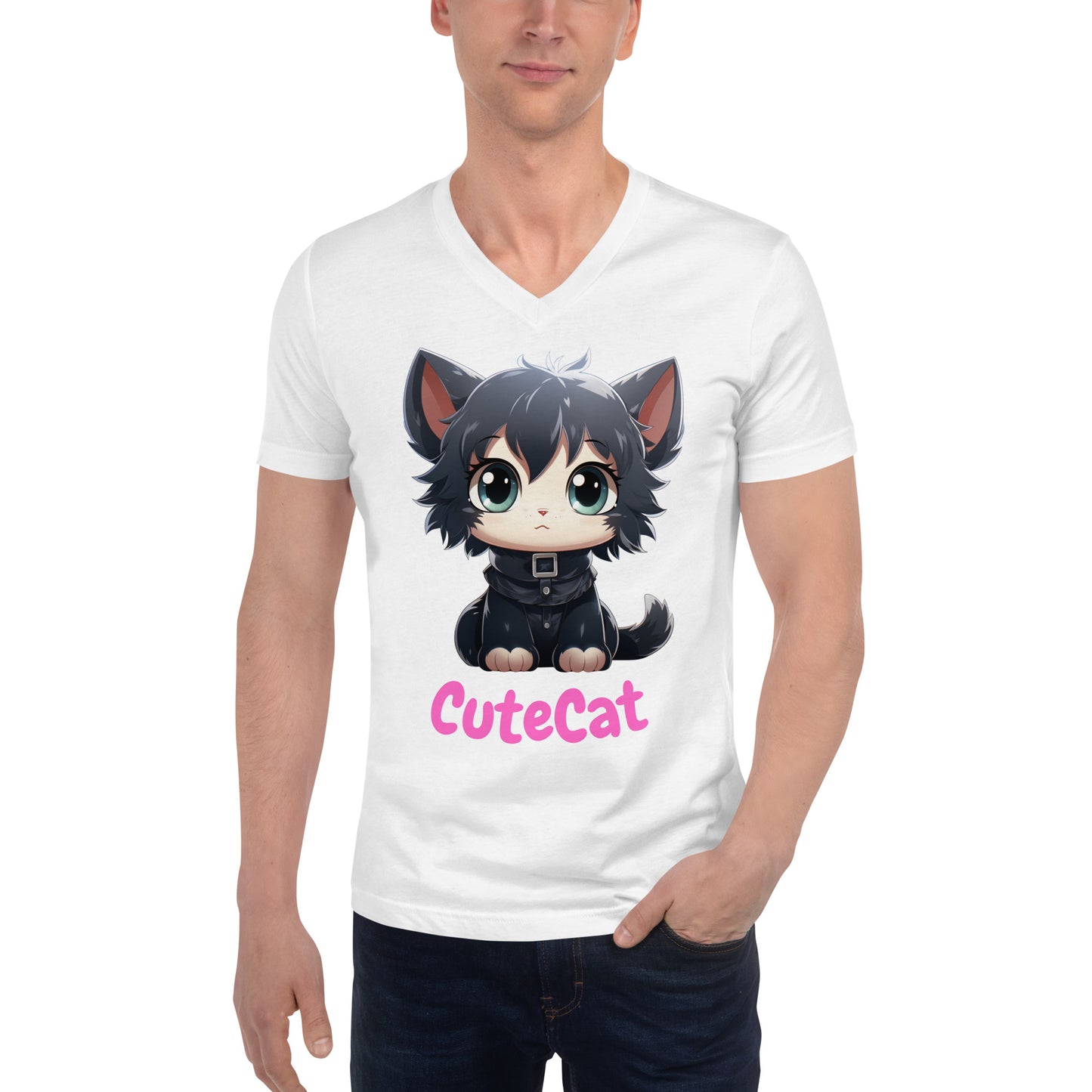 CuteCat V-Neck T-Shirt