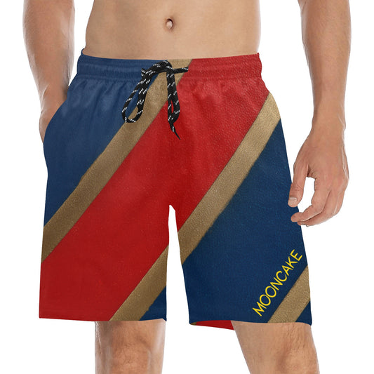 "MOONCAKE" Mid-Length Beach Shorts