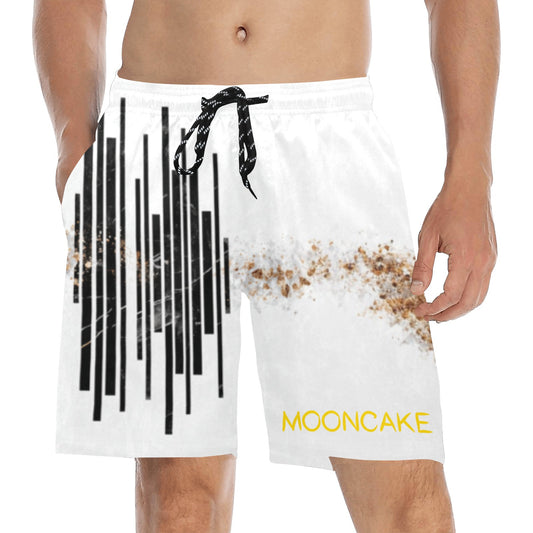 "MOONCAKE" Mid-Length Beach Shorts