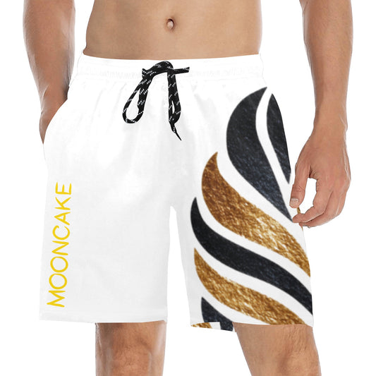 "MOONCAKE" Mid-Length Beach Shorts
