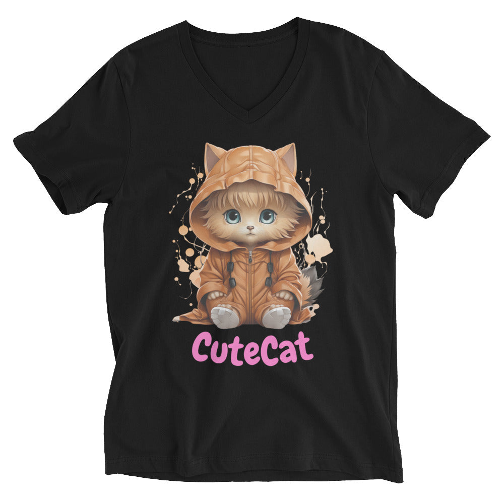 CuteCat V-Neck T-Shirt