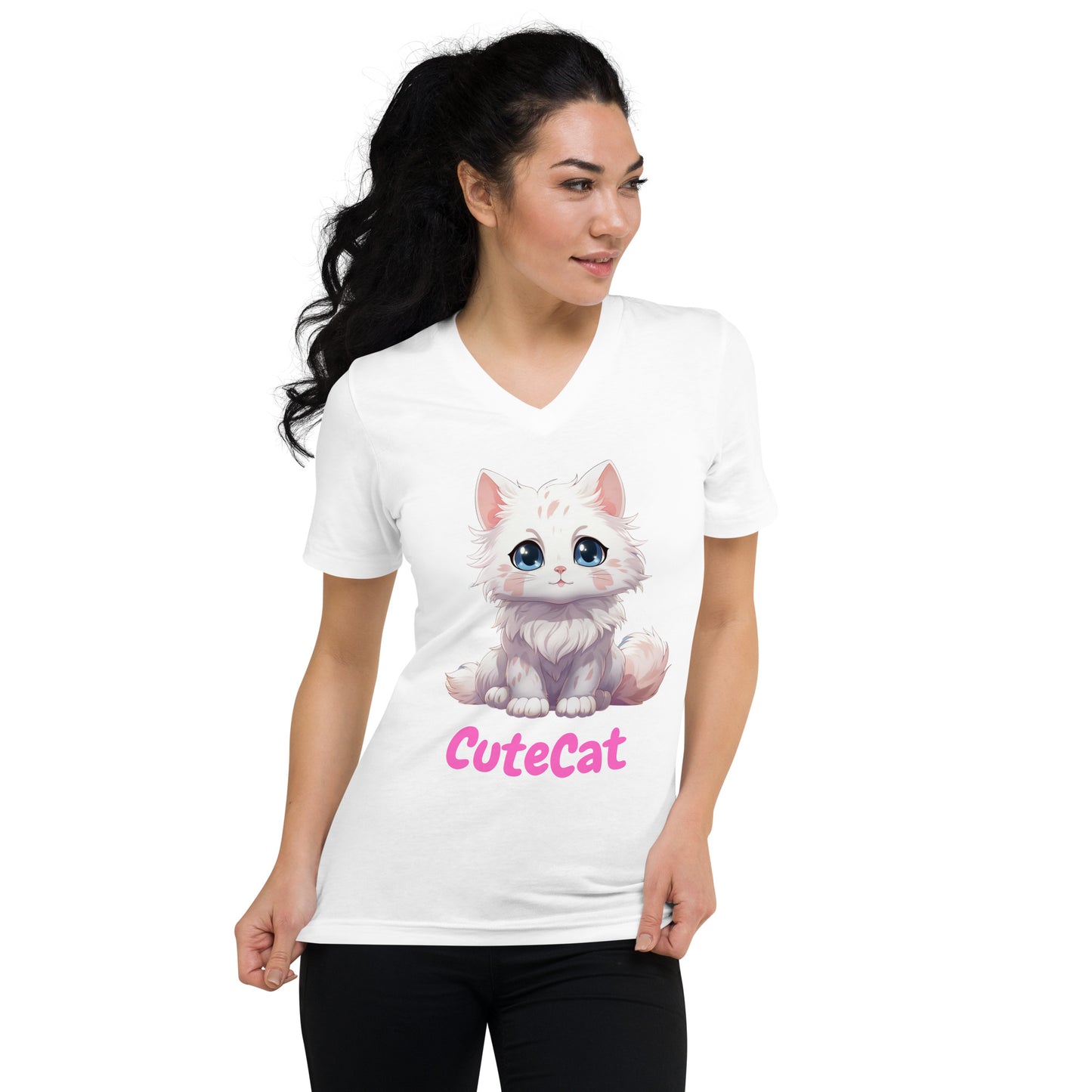 CuteCat V-Neck T-Shirt