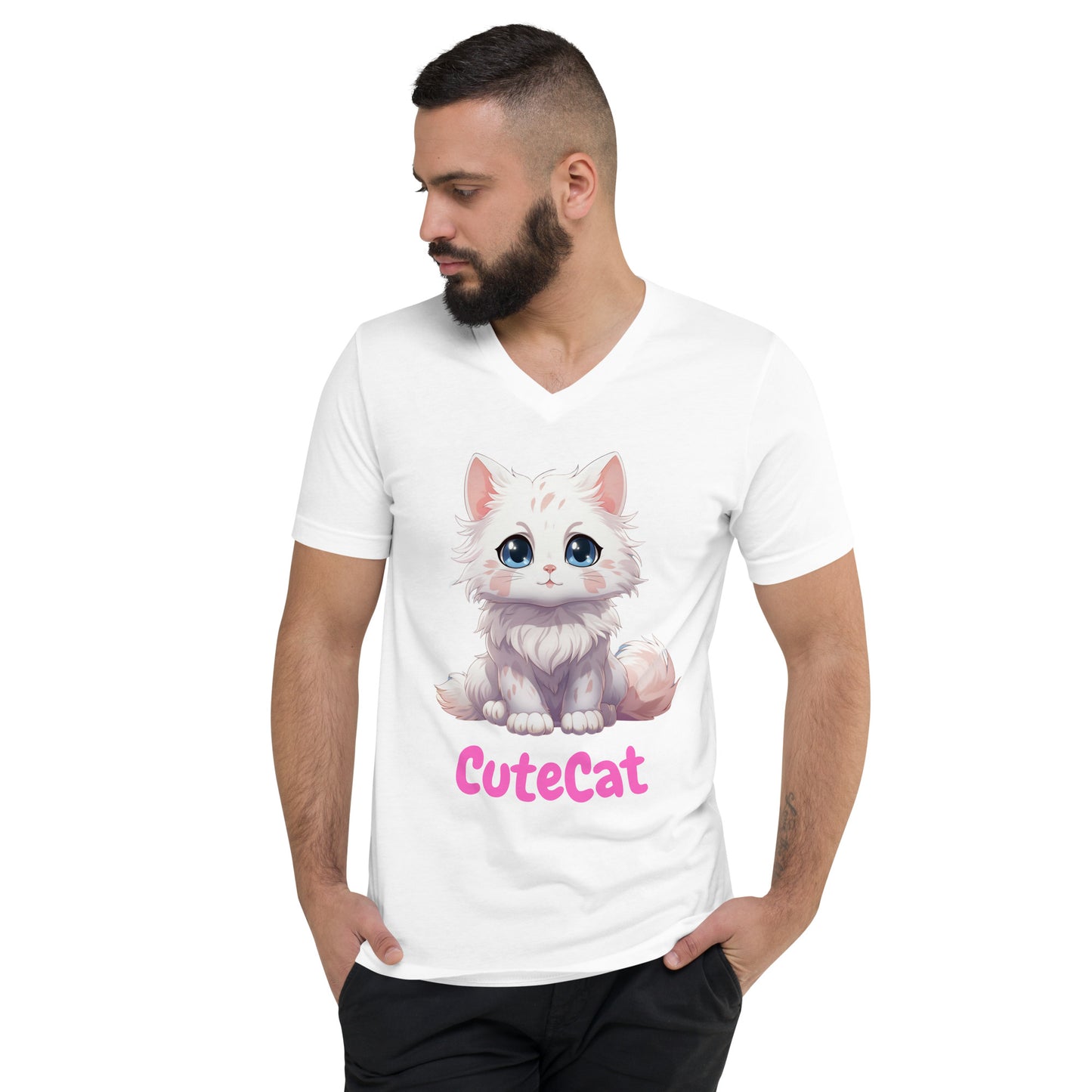 CuteCat V-Neck T-Shirt