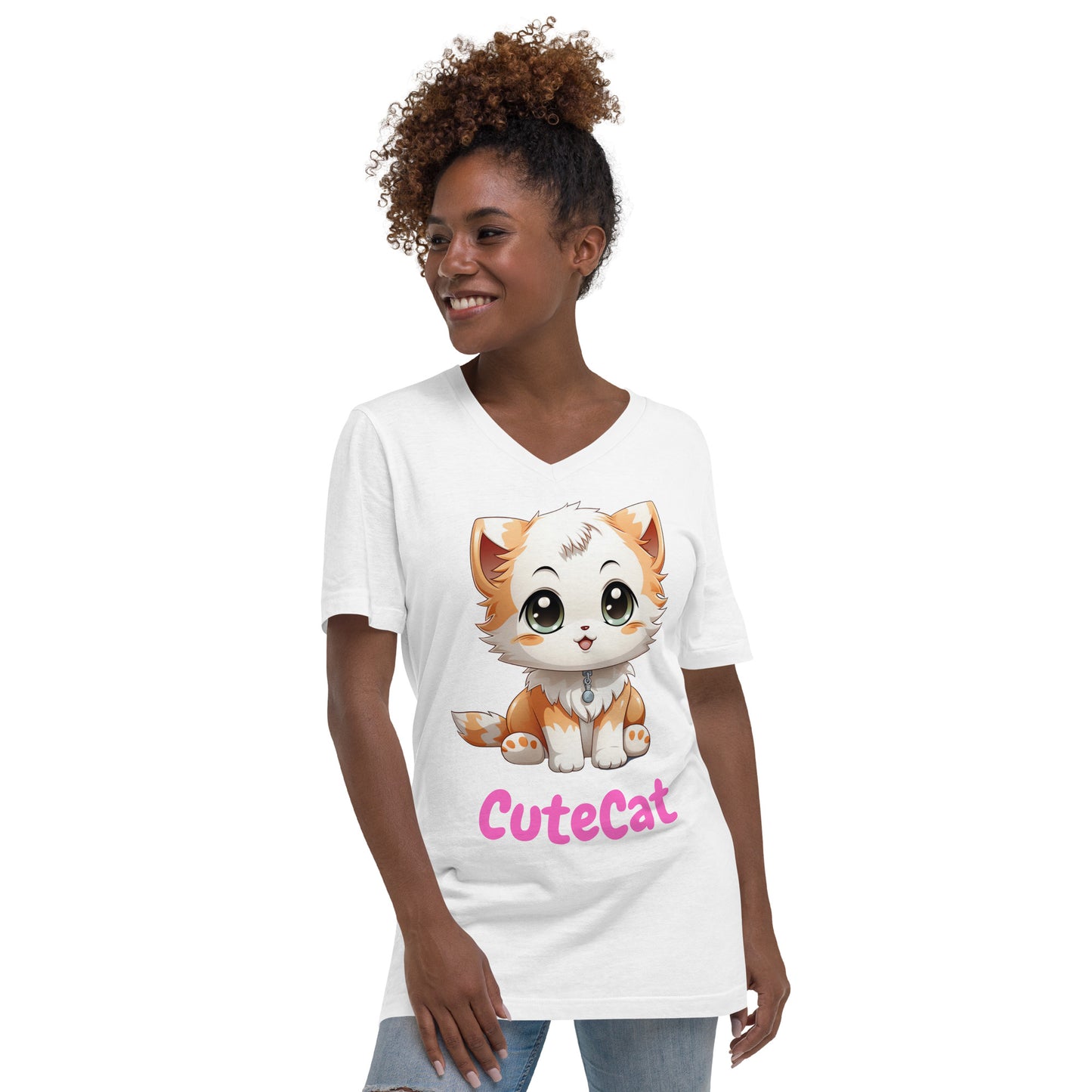 CuteCat V-Neck T-Shirt