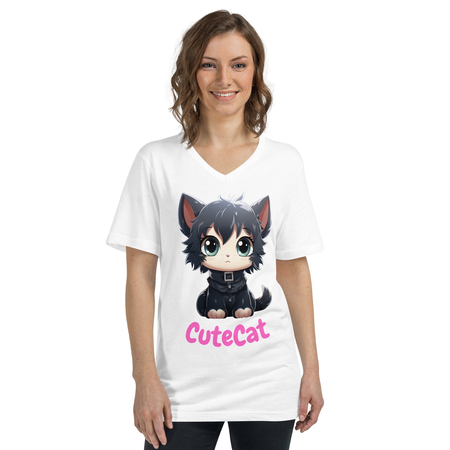 CuteCat V-Neck T-Shirt