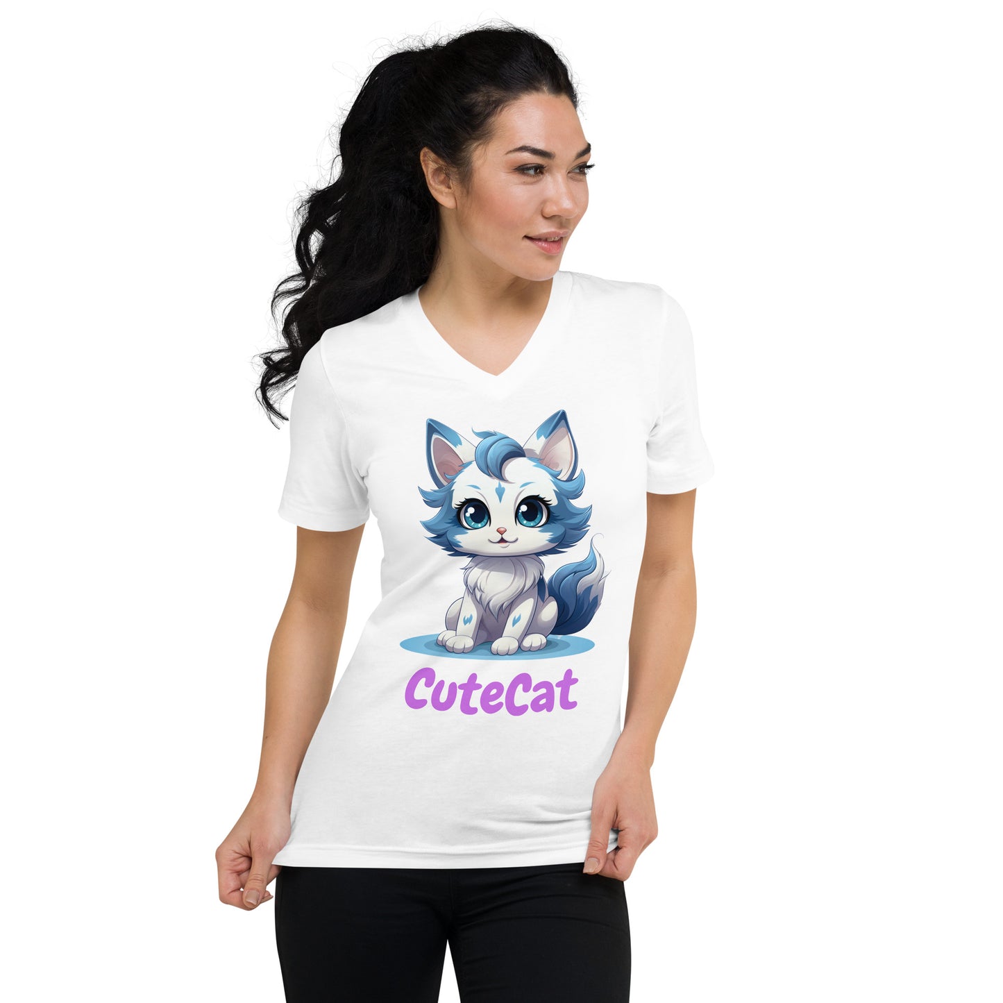 CuteCat V-Neck T-Shirt