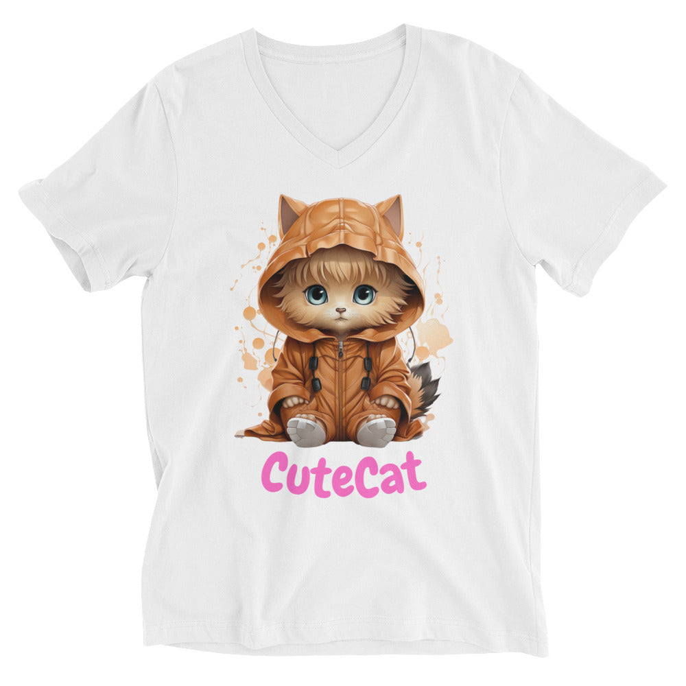 CuteCat V-Neck T-Shirt