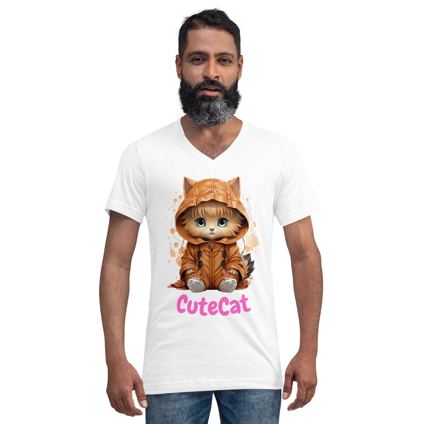 CuteCat V-Neck T-Shirt