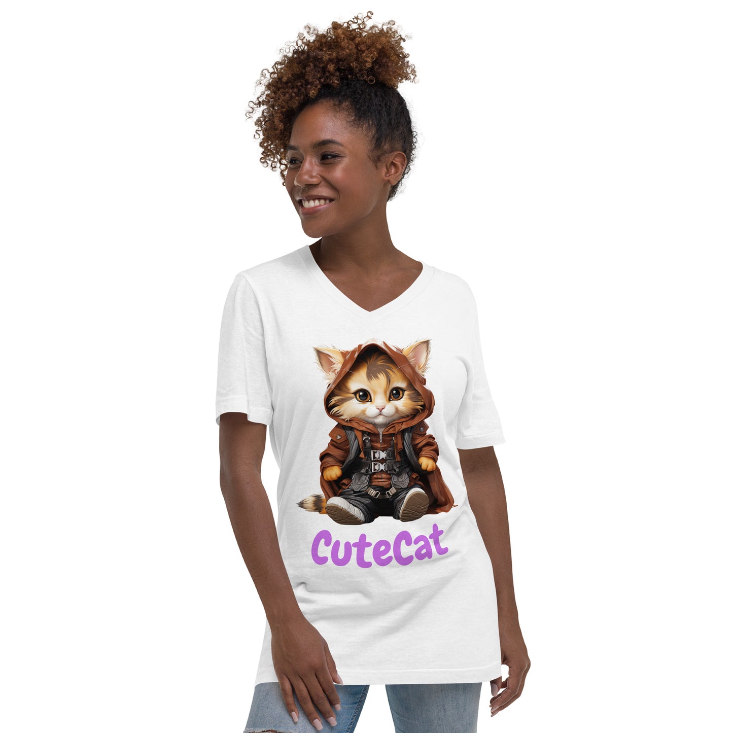 CuteCat V-Neck T-Shirt