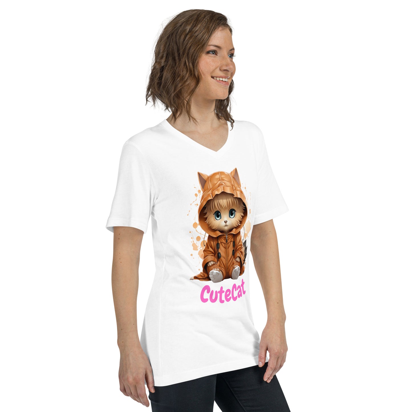 CuteCat V-Neck T-Shirt